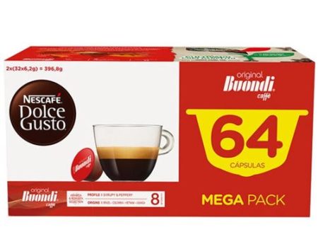 Cápsulas Café Dolce Gusto Buondi Pack 64 (2 Embalagens 32 Cápsulas) Cheap