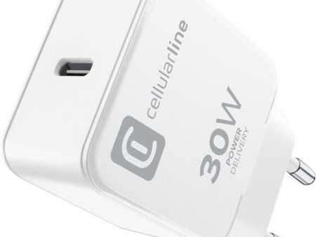 Carregador Cellularline Casa Usb-C 30W - Branco Online Hot Sale