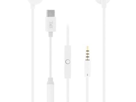 Auriculares T nB Sweet + Adaptador USB-C - Branco Supply