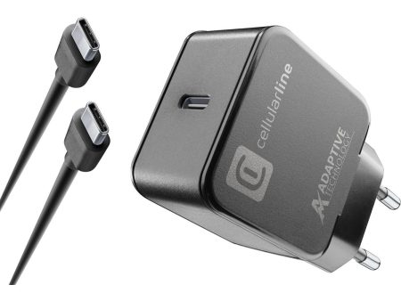 Carregador Cellularline Kit Casa Samsung USB-C 15W Preto For Sale