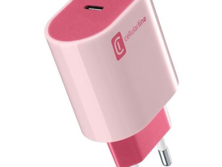 Carregador Cellularline Style Color ACHUSBCSMARTPD20WP USB-C 20W Rosa Online Sale