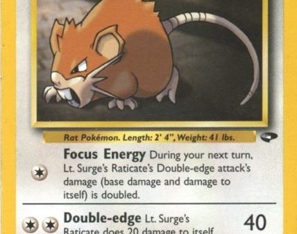 Lt. Surge s Raticate (53 132) [Gym Challenge Unlimited] Online