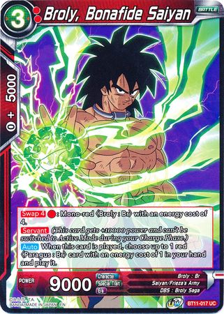 Broly, Bonafide Saiyan [BT11-017] Online Sale