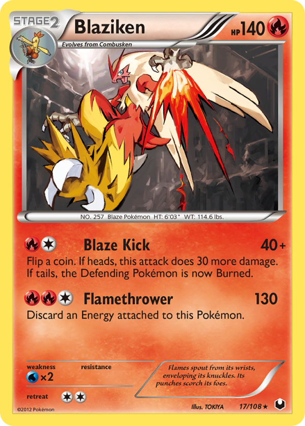 Blaziken (17 108) [Black & White: Dark Explorers] Hot on Sale