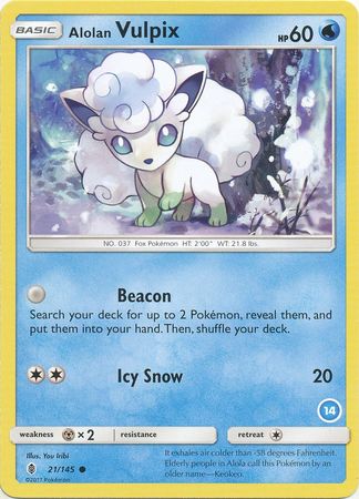 Alolan Vulpix (21 145) (Deck Exclusive #14) [Sun & Moon: Trainer Kit - Alolan Ninetales] on Sale