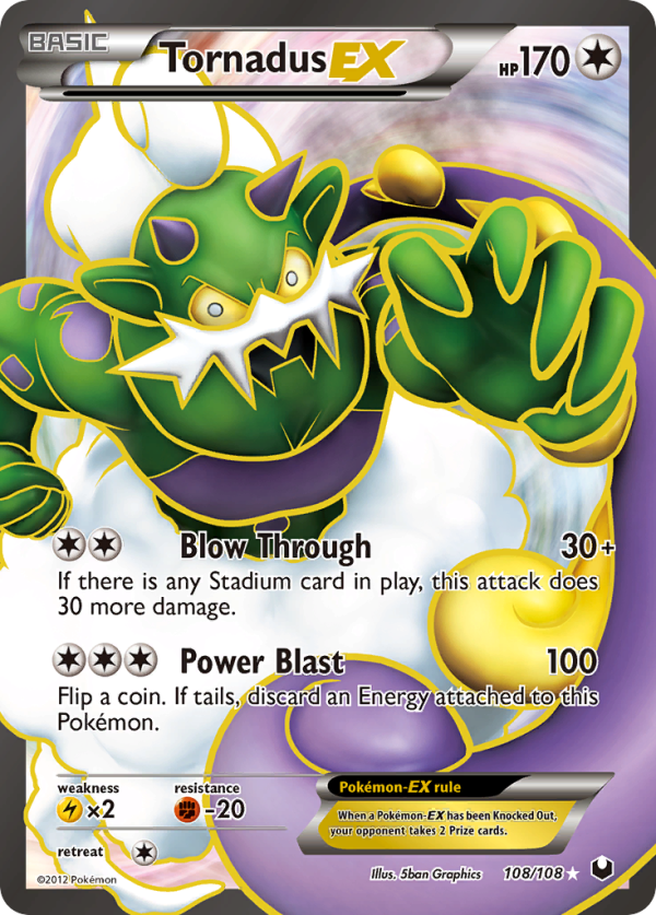 Tornadus EX (108 108) [Black & White: Dark Explorers] Sale