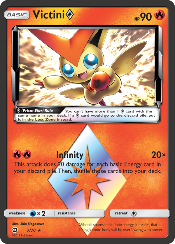 Victini (7 70) (Prism Star) [Sun & Moon: Dragon Majesty] Supply