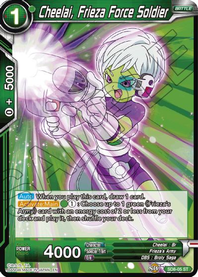 Cheelai, Frieza Force Soldier (Reprint) (SD8-05) [Battle Evolution Booster] Discount