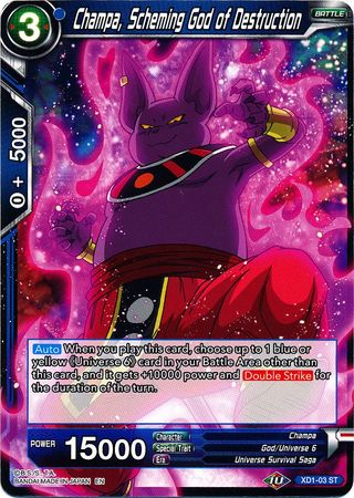 Champa, Scheming God of Destruction [XD1-03] For Sale