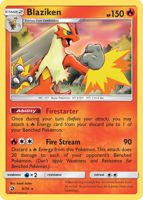 Blaziken (6 70) [Sun & Moon: Dragon Majesty] For Cheap