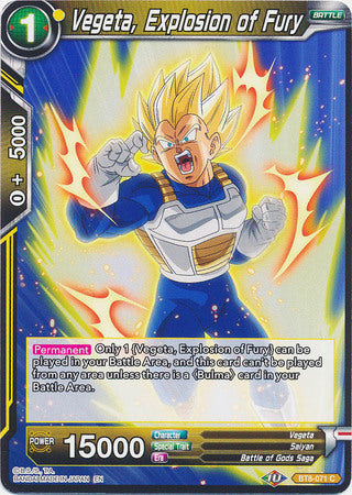 Vegeta, Explosion of Fury [BT8-071] For Sale