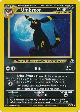 Umbreon (13 75) [Neo Discovery Unlimited] Sale