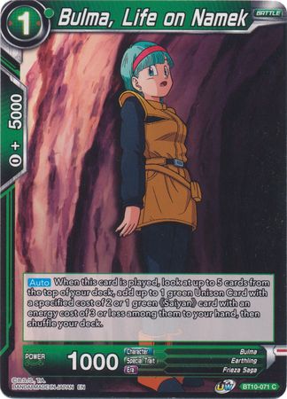 Bulma, Life on Namek [BT10-071] Supply