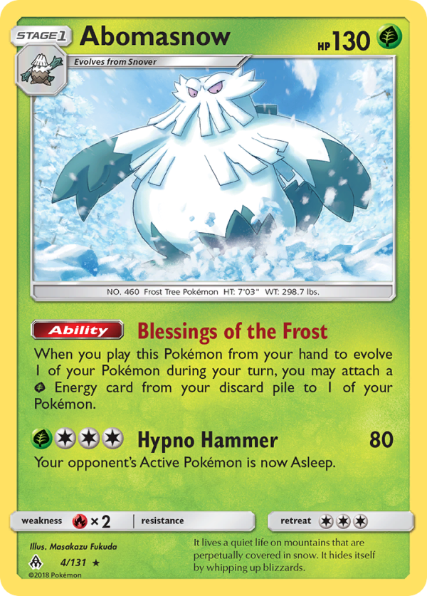 Abomasnow (4 131) [Sun & Moon: Forbidden Light] For Sale