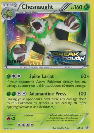 Chesnaught (XY68) (Staff) [XY: Black Star Promos] Discount