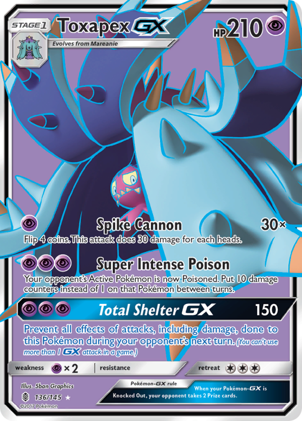 Toxapex GX (136 145) [Sun & Moon: Guardians Rising] on Sale