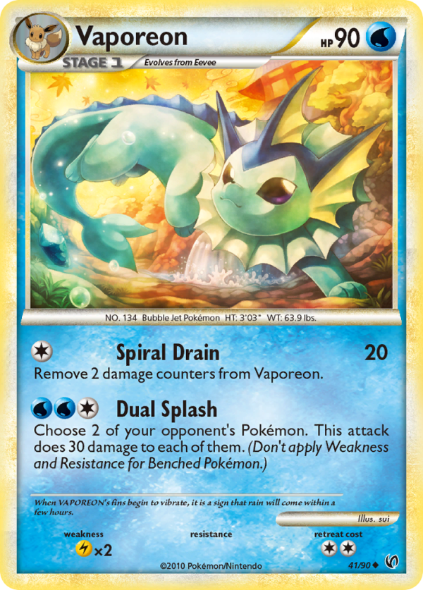 Vaporeon (41 90) [HeartGold & SoulSilver: Undaunted] Cheap