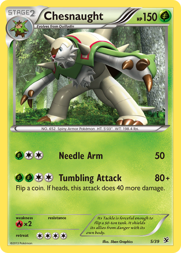 Chesnaught (5 39) [XY: Kalos Starter Set] For Sale