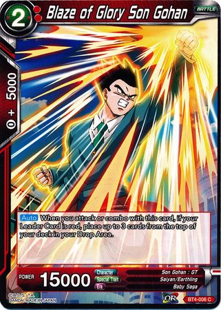 Blaze of Glory Son Gohan [BT4-006] For Cheap