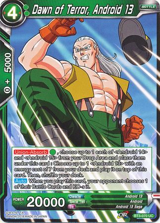 Dawn of Terror, Android 13 [BT3-070] on Sale