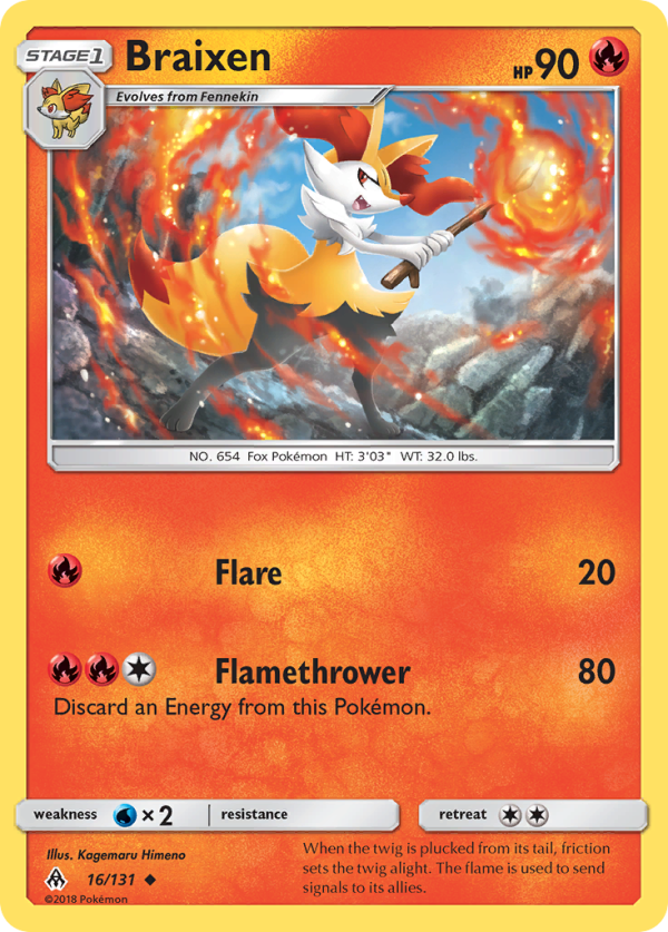 Braixen (16 131) [Sun & Moon: Forbidden Light] For Sale