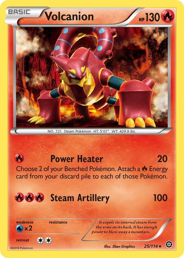 Volcanion (25 114) (Cracked Ice Holo) (Theme Deck Exclusive) [XY: Steam Siege] Online