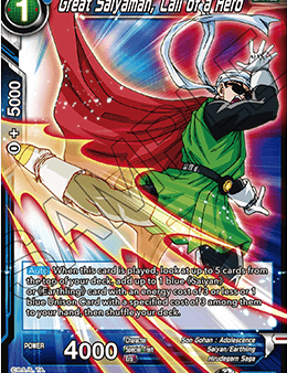 Great Saiyaman, Call of a Hero (BT14-040) [Cross Spirits] on Sale