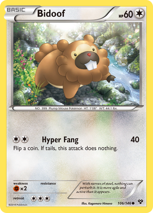 Bidoof (106 146) [XY: Base Set] Hot on Sale