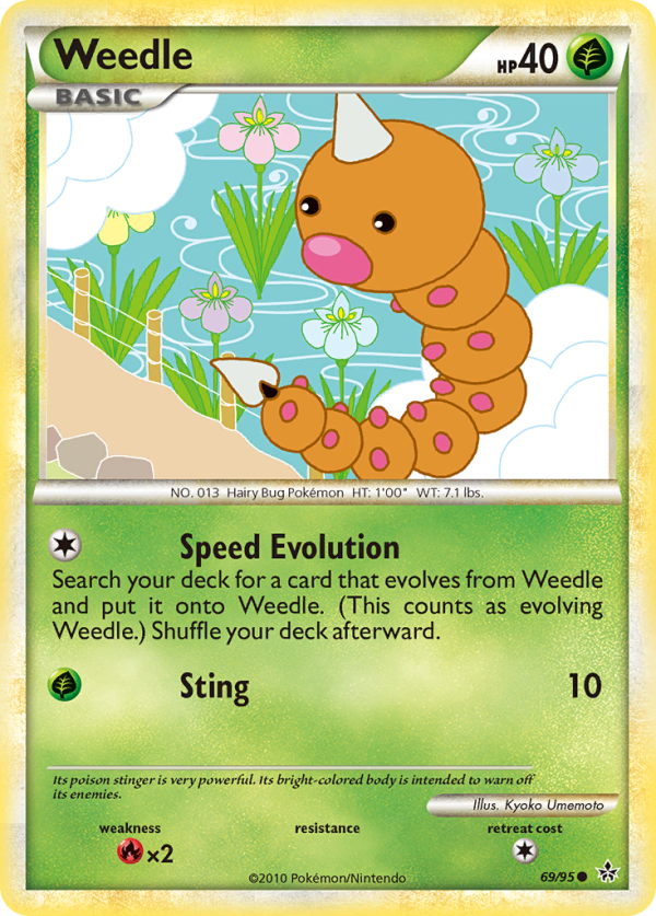 Weedle (69 95) [HeartGold & SoulSilver: Unleashed] Hot on Sale